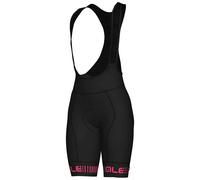 ALE Womens Cycling Bib Shorts - Strada PR-R - Padded, Black/Pink L13151518