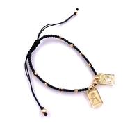 Alea Collection Devotional Bracelet of Our Lady of Mount Carmel Scapular for Believers Protective and Trending Jewerly (Black)