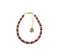 Alea Collection Red and Black 4mm Crystals Beads Protection Bracelet Spiritual Jewelry for Energy Strength and Defense in Santeria Ifa Ilde Orisha Elegua Chango