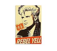 Aleakea Billy Idol 1984 Rebel Yell Tour Vintage Poster Canvas Print Wall Art Retro Decorative Painting for Home Bedroom Living Room Decor16x24inch(40x60cm)