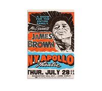 Aleakea James Brown at The New York Apollo Concert Vintage Poster Canvas Print Wall Art Retro Decorative Painting for Home Bedroom Living Room Decor24x36inch(60x90cm)
