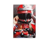 Aleakea Niki Lauda Formula Vintage Poster Canvas Print Wall Art Retro Decorative Painting for Home Bedroom Living Room Decor08x12inch(20x30cm)
