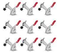 aleawol 10pcs Toggle Clamps 201B, Holding Capacity 100kg/220lb, Vertical Toggle Clamp Adjustable Toggles Clamps Heavy Duty, Hand Tool Toggles Clamp for Machine Operation Woodworking Welding, GH-201B