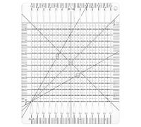 aleawol 5 in 1 Square Quilting Cutting Ruler Templates, 6inch Acrylic Stripology Quilt Ruler for DIY Sewing Product Cutting Fabric Patchwork Black Grid Line for Quilting Sewing and Craft Template