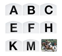 aleawol 8pcs Wall Mount Dressage Markers for Arena, Clear Handwriting Wall Mount Training Dressage Markers for Training and Competitions, for Equestrian Athletes A B C E H K F M Large Letter Marks