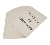 aleawol A3 Greyboard 50 Sheets, A3 Cardboard Sheets 1500 micron Thick, Mounting Board for Backing and Modelling, Double-Side Chipboard Sheets Crafts and DIY