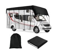 aleawol Caravan Cover Waterproof 210D Oxford Cloth RV Roof, 7m x 3m UV Protection Motorhome Roof Cover with Retractable Straps for Motorhome Summer UV Protection