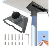 aleawol Starlink Gen 3 Pipe Adapter Suitable for 1”- 2.2” Aluminum Pole Mount, Premium Gen 3 Starlink Wall Mount Bracket Kit Compatible with V3 Standard Dish