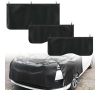 aleawol Upgraded 3pcs Car Fender Cover with 8pcs Round Magnet and Hooks, Magnetic Car Mudguard Protector Mats Automotive Mechanic Wing Cover Protector Mat for Repair Automotive Work