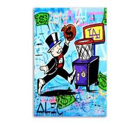 Alec-Monopolys Basketball Dunk Poster Decorative Painting Canvas Wall Posters And Art Picture Print Modern Family Bedroom Decor Posters 08x12inch(20x30cm)