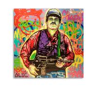 Alec-Monopolys El Chapo Poster Decorative Painting Canvas Wall Posters And Art Picture Print Modern Family Bedroom Decor Posters 12x12inch(30x30cm)