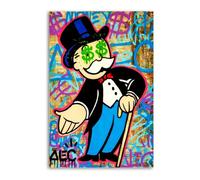 Alec-Monopolys Graffiti Money Hand Out Eyes Poster Decorative Painting Canvas Wall Posters And Art Picture Print Modern Family Bedroom Decor Posters 12x18inch(30x45cm)