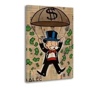 Alec-Monopolys with Helicopter Poster Decorative Painting Canvas Wall Posters And Art Picture Print Modern Family Bedroom Decor Posters 24x36inch(60x90cm)
