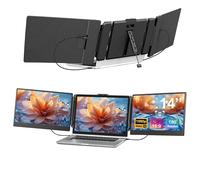 Alecewey 14" Laptop Extension with Laptop Mount FHD 1080p for 13" 17" Windows Chrome Mac