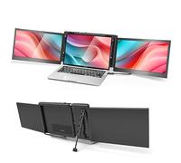 Alecewey P2 PRO Triple Portable Monitor for Laptop Screen, 13.3" FHD 1080p IPS Display, Type-C/PD/TF Support, M1/M2 MacBook, for 13.3"-16.5" Notebook Computers, Windows Phone