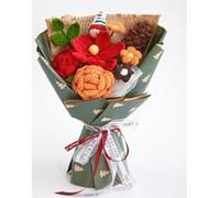 Alecono Christmas Crochet Flower Bouquet