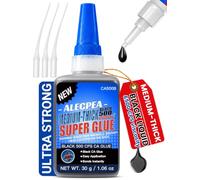 ALECPEA Black Medium CA Glue, 30g, for Dark Repairs