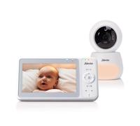 Alecto Baby DVM2050 Video Baby Monitor, 5 Inch HD Colour Screen, Remote Pan-Tilt-Zoom Camera, Night Vision, 16 Hour Battery, Temperature Sensor, White
