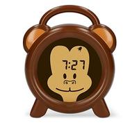 Alecto BC-100 Monkey Educational Alarm Clock Children Sleep Trainer Children Learning to Sleep and Wake Up with LED Children's Alarm Clock White