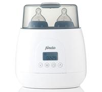 Alecto BW700TWIN Baby Bottle Warmer - Dual Bottle Warmer - BPA Free - Steriliser - Pre-programmed Warm-up Time - White