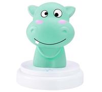 Alecto Hippopotamus LED Nightlight SILLY HIPPO Playful Design, Water Green