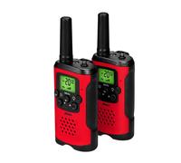 Alecto Pack of 2 Robust Walkie-Talkies with LED Torch 7 km Range, Red /