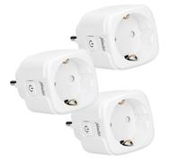 Alecto Pack of 3 16A 3680W Wi-Fi Smart Plugs with Energy Monitoring, White