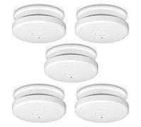 Alecto SA20 Smoke Alarm for Home, Detectors Include Battery & Mounts, Fire Alarms with Test/Mute Button, 85dB Audible Alarm for Home Security, Standalone - 5 Pack