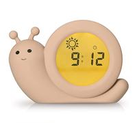 Alecto Simon BC110BE Kids Educational Alarm Clock, Night Light, Sleep Learning and Alarm Clock with LED, Taupe