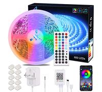 ALED LIGHT 10M 5050 RGB 600Led Color Changing Led Strips with 44 key IR Remote+24V 6A AC UK Plug Adapter Power Supply for Home lighting and Kitchen Decorative