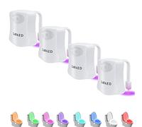 ALEDECO 4 Pack Motion Activated Toilet Night Light, 8 Colors Changing LED Toilet Bowl Lights, Sensor Bathroom Seat Nightlight
