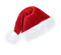 Alederways Santa Hat Christmas Hat, Unisex Christmas Party Hat for Adult, Velvet Soft Plush Classic Fur Xmas Hat for New Year Festive Christmas Theme Party Supplies (Adult Regular 1pcs)