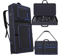 Aleemin DJ Controller Case Compatible with XDJ-AZ/XDJ-XZ/DDJ-SZ/RZ, DJ Travel Gig Bag with 10MM Soft Padded & Multi-pocket for DJ Controller & Accessories (without Wheels)