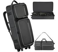 Aleemin DJ Controller Soft Case with Wheels Compatible with DDJ-RZ/DDJ-SZ/XDJ-XZ, DJ Soft Case DJ Bag with Multi-pocket, Rolling DJ Case for DJ Controller & Accessories (Large)