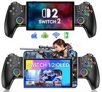 ALEEMTRY Switch Controller, Wireless Controller for Switch 2/Switch/Switch OLED with Hall Effect Joysticks/Hall Trigger, Compatible with iOS/Android/Xbox Cloud/SteamLink/Geforce Now Games