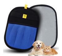 Aleena Enterprises LLC Reusable Pet Hair Removal Glove - 5-Finger Electrostatic Fur Remover for Cats & Dogs - Washable, Multi-Surface Cleaning Glove for Car, Couch, Clothes & Carpets - (1Pcs) Blue