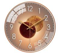 ALEENFOON 12 Inch Round Non-ticking Wall Clock, Large Number Modern Quartz Battery Operated Silent Wall Clocks For Home Living Room Office Kitchen School (Venus Gold)