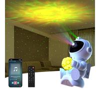 ALEENFOON Astronaut Galaxy Projector with Remote Control Star Night Light with Wireless Speakers 360°Adjustable Nebula Space Projector for Room Decor,Party,Gift for Kids and Adults(Moon)