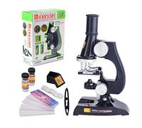 ALEENFOON Kids Microscope Age 5+, 450x, 200x, 100x Magnification Children Science Microscope Kit with LED Lights Includes Accessory Toy Set for Beginners Early Education