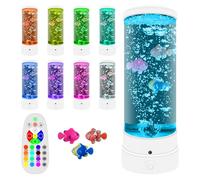 ALEENFOON Lava Lamp Bubble Lamp with Remote Control, Mood Light with 16 Colour Changing Lamp & 4 Colour Modes (White)