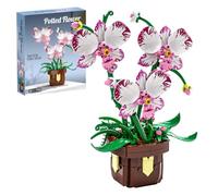 ALEENFOON Orchid Flowers Building Block Set,Artificial Botanical Bouquet Building Set for Adults Kids 6+,Office & Home Decor,Gift for Mother's Day,Valentine Day,Birthday,Christmas Day(323 PCS)