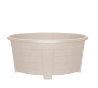 ALEEZ - 55cm Large Oval Planter Pot - Garden Planet Indoor & Outdoor Flower Pot - Plastic Trough, Raised Planter, Pack of 6 Window Herb Flower Box - DIY Drainage Holes (1, Taupe)