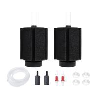 ALEGI Aquarium Bio Sponge Filter with Ceramic Media for Clear and Quiet Aquariums for Betta Fry Shrimp Tiny Fish Tank (10-40 Gallon 2 Pack)