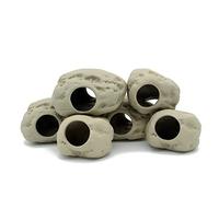 ALEGI Aquarium Decoration Rock Caves for Fish Tank, Ceramic Betta Fish Tank Accessories Hideout, Cichlid Stackable Cave Hiding (3 Small & 3 Medium)