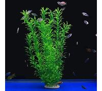 ALEGI Large Aquarium Plants Artificial Plastic Plants Decoration Ornaments Safe for All Fish 21" Tall (Green)
