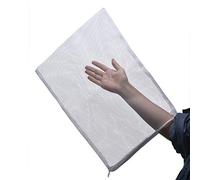 ALEGI Large Filter Media Bags,Aquarium Mesh Bags with Plastic Zipper,White Net Bags for Bio Balls, Ammonia Remover 17.8" by 13.5" (4pcs)