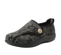 Alegria Women's Marilynn Stretch Dream Fit Upper Adjustable Slip-On Shoes, Welcome to the Jungle, 7-7.5 Wide