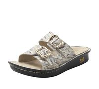 Alegria Women's Verah Leather Double Buckle Straps Slide Sandal, Hoity Toity, 9.5-10