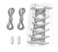 Alegrianan Elastic No Tie Shoe Laces For Adults,Kids,Elderly,One Size Fits All, 1grey