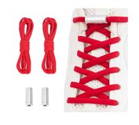 Alegrianan Elastic No Tie Shoe Laces For Adults,Kids,Elderly,One Size Fits All, 1red